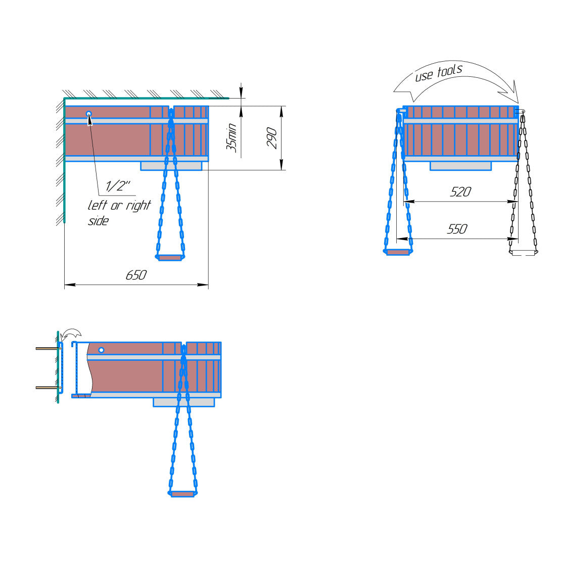 Cascadă ICEBERG termo 45 l cu inserție inox