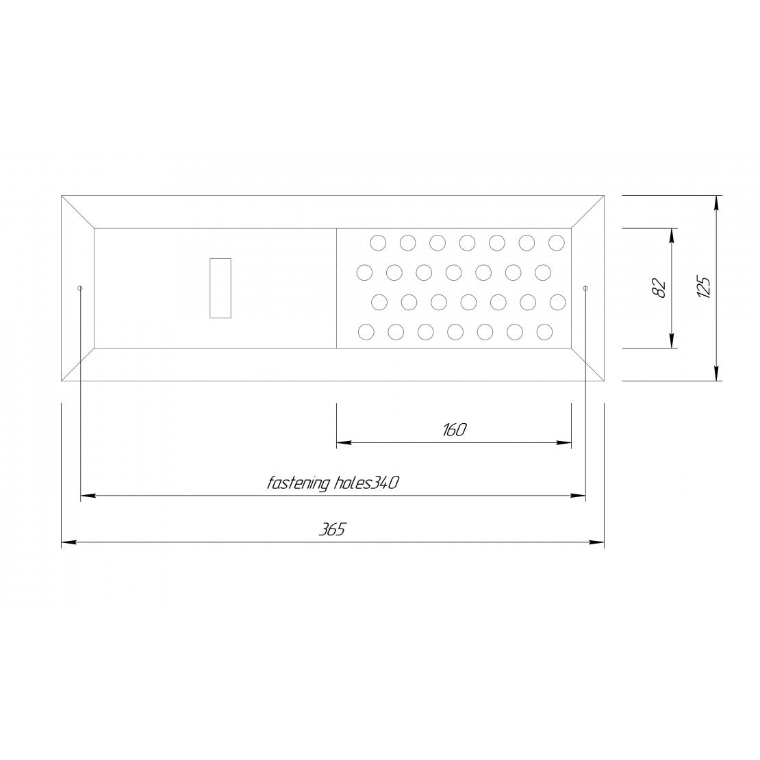 Clapetă de ventilație termo 365×125